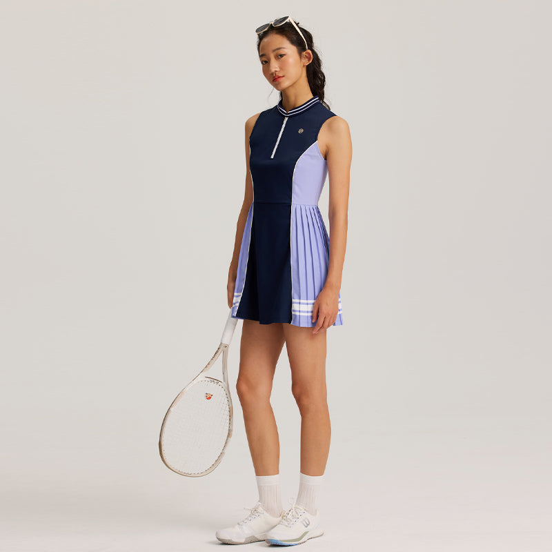Classic Pleated Sleeveless Tennis Dress