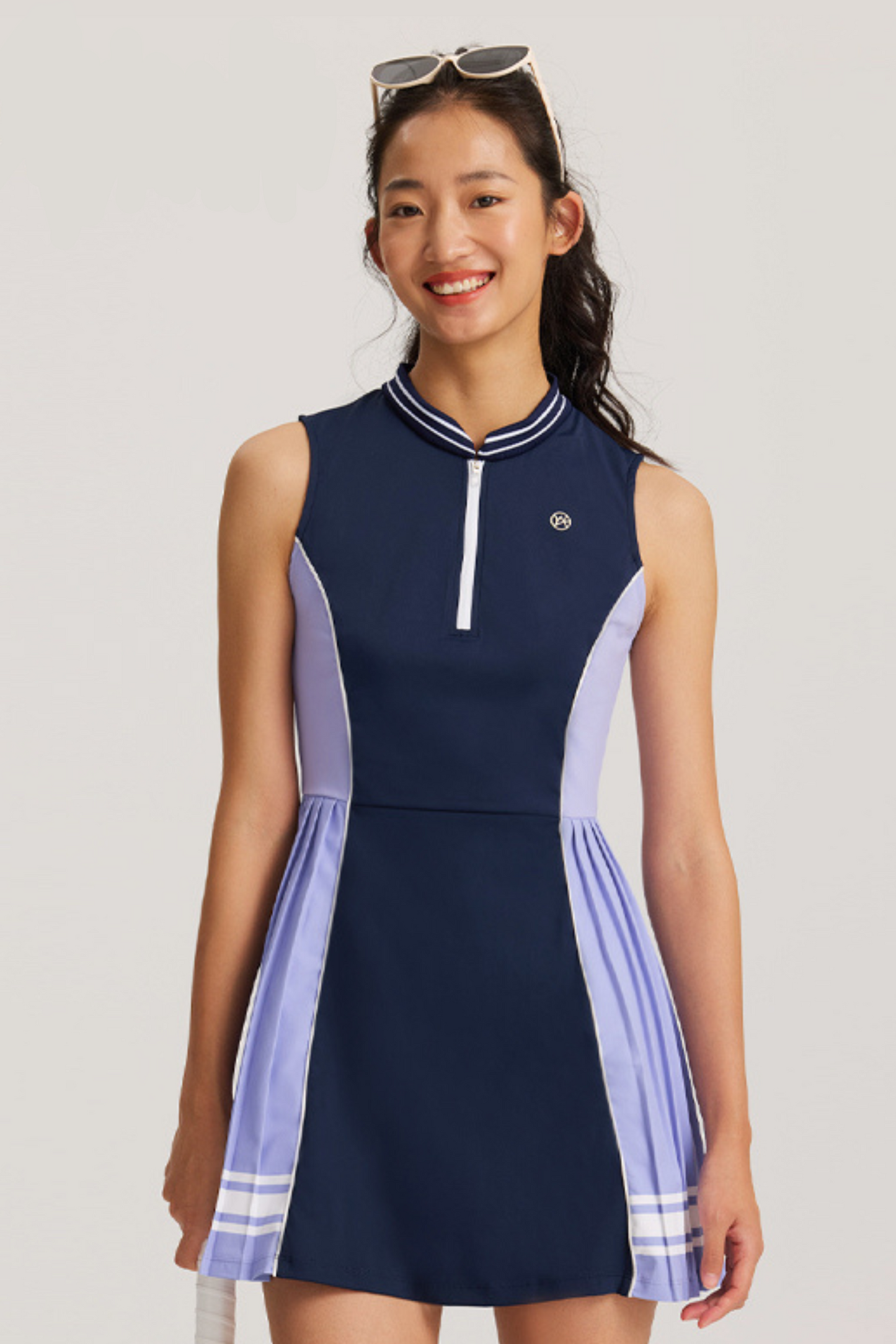 Classic Pleated Sleeveless Tennis Dress