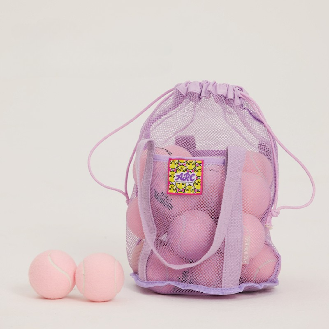 Lavender & Ivory Tennis Ball Bag