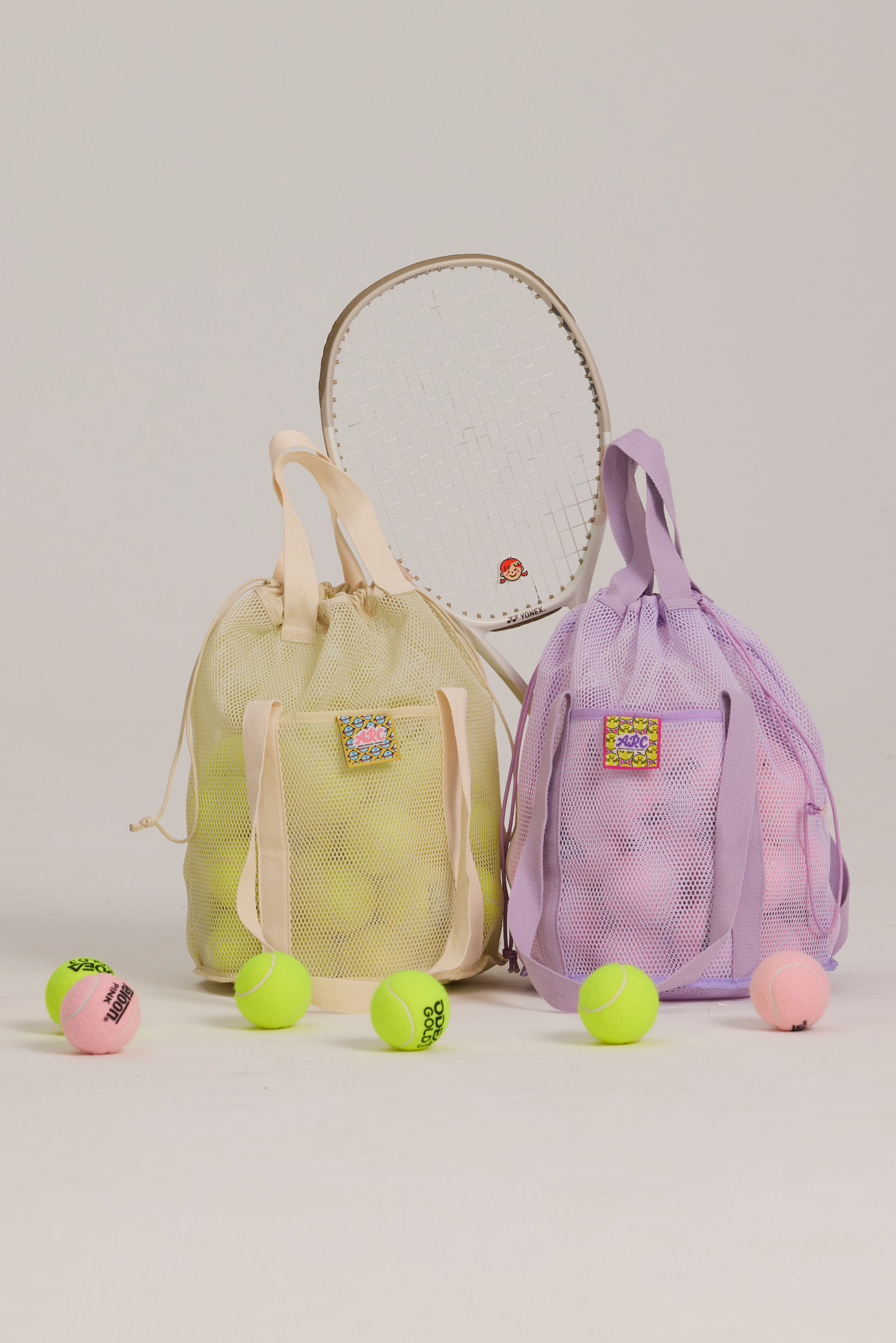 Lavender & Ivory Tennis Ball Bag