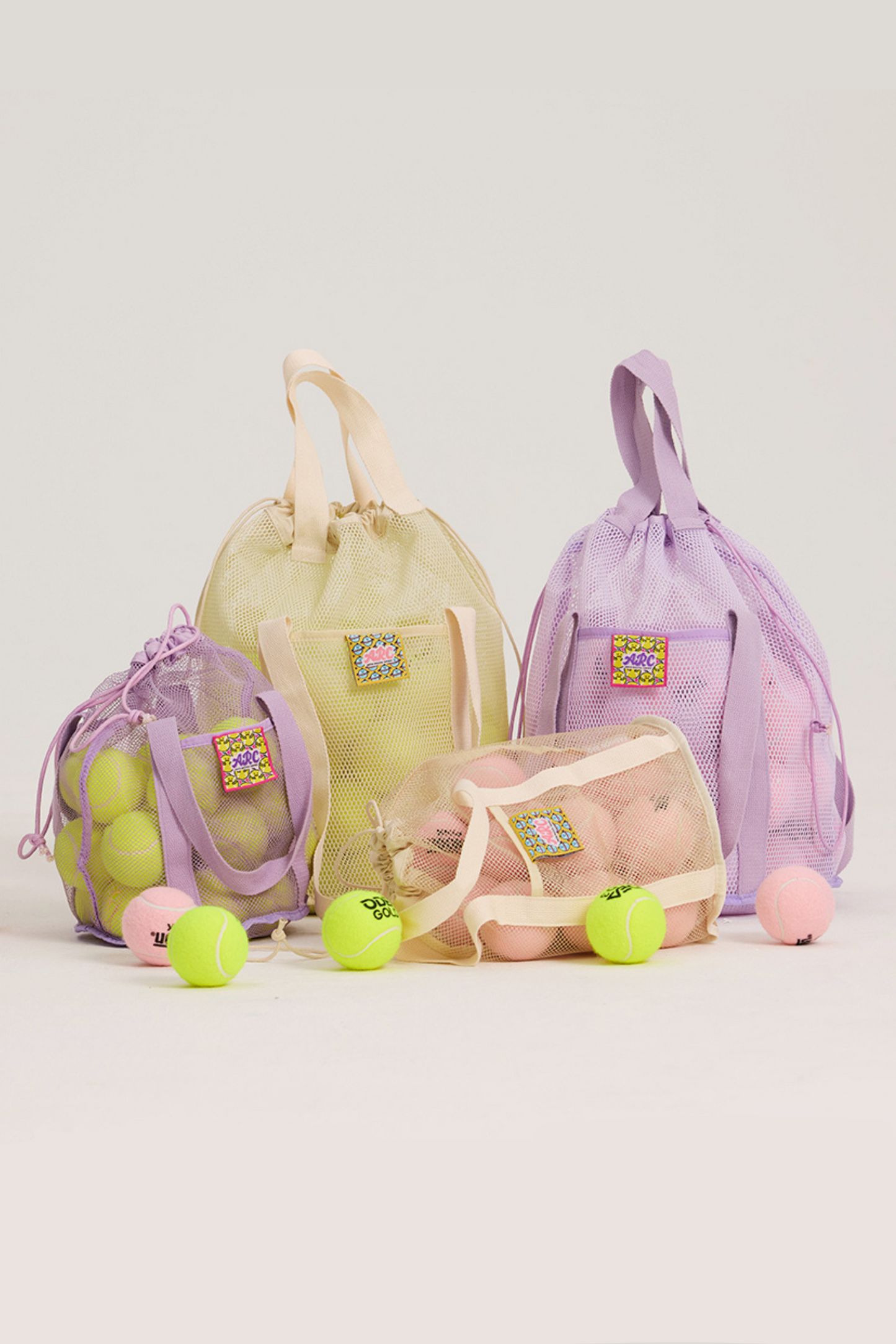 Lavender & Ivory Tennis Ball Bag