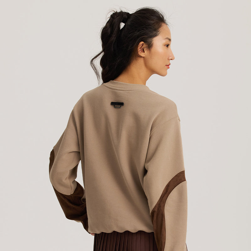 Suede Brown Sweatshirt