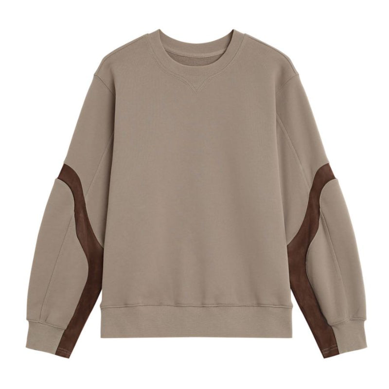 Suede Brown Sweatshirt