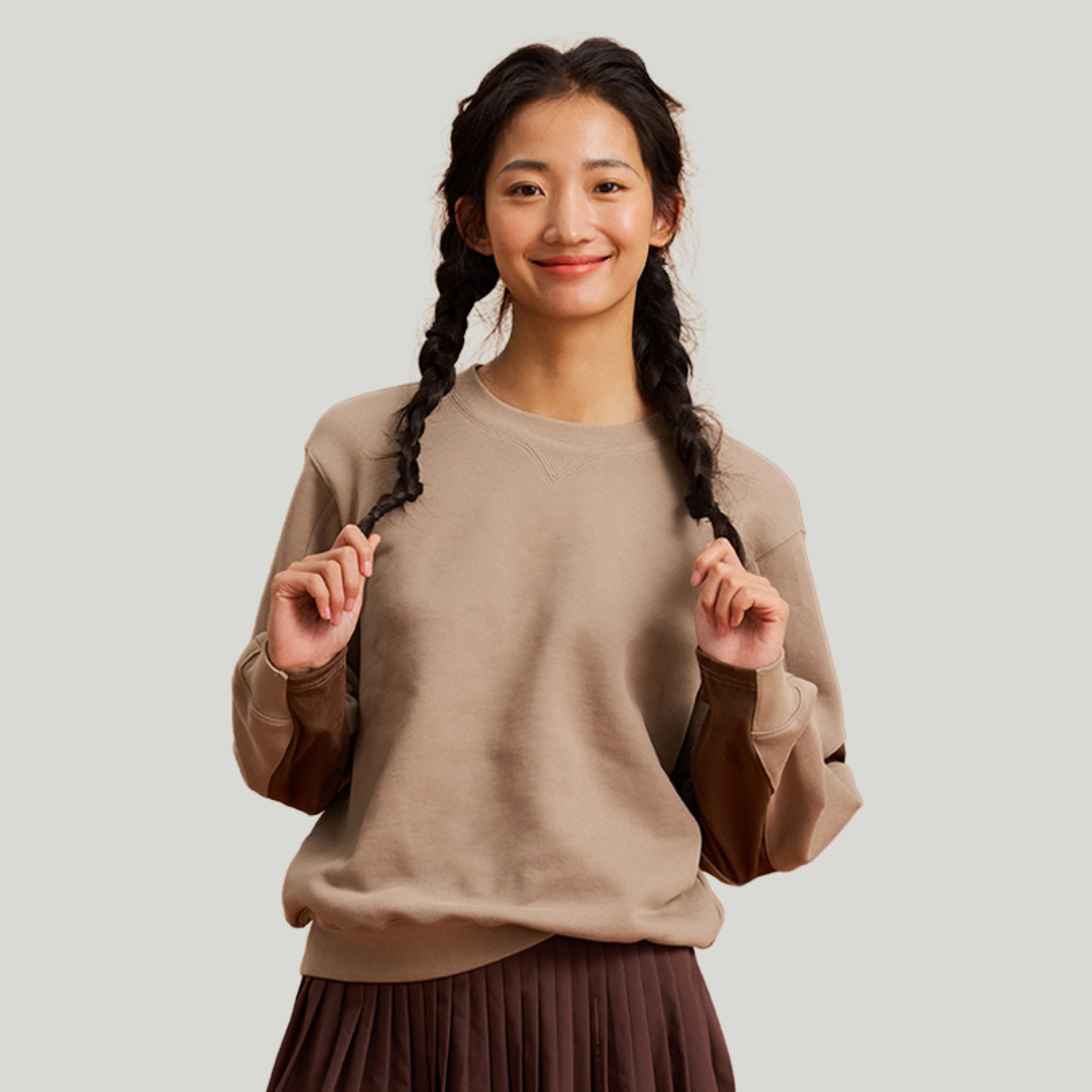 Suede Brown Sweatshirt