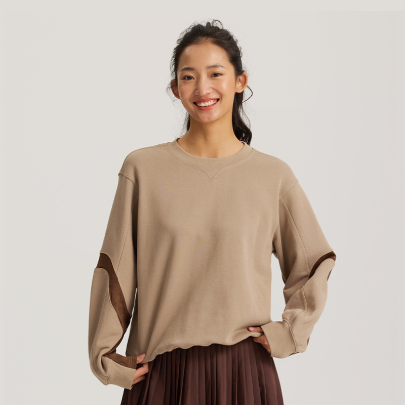 Suede Brown Sweatshirt