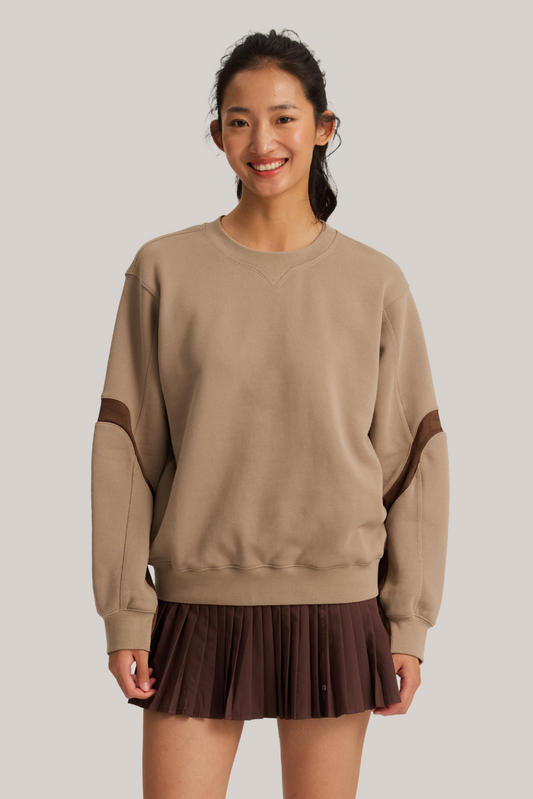 Suede Brown Sweatshirt